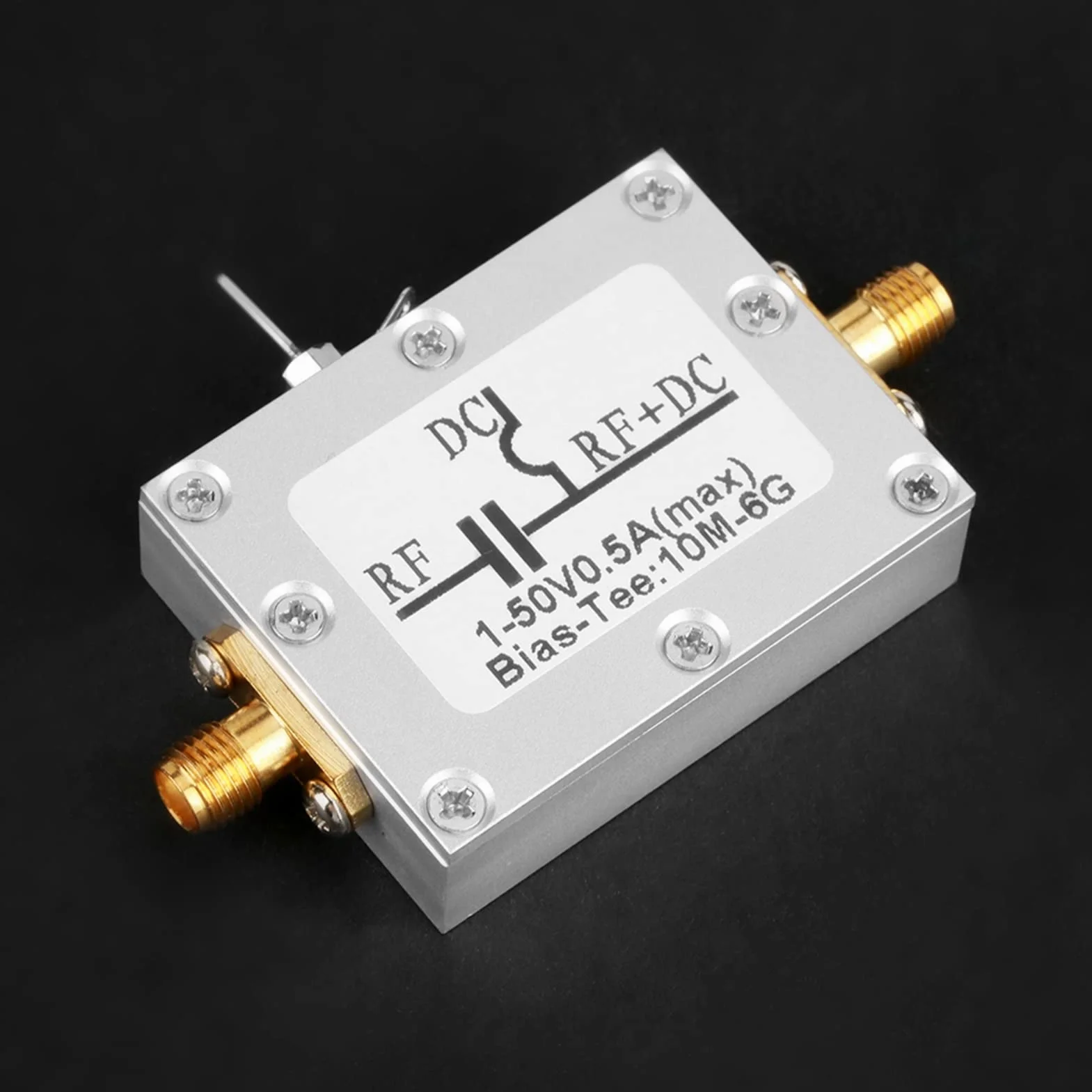 Bias Tee szerokopasmowe 10 MHz-6 GHz radio częstotliwość mikrofalowa współosiowy moduł wzmacniacza niskiego hałasu