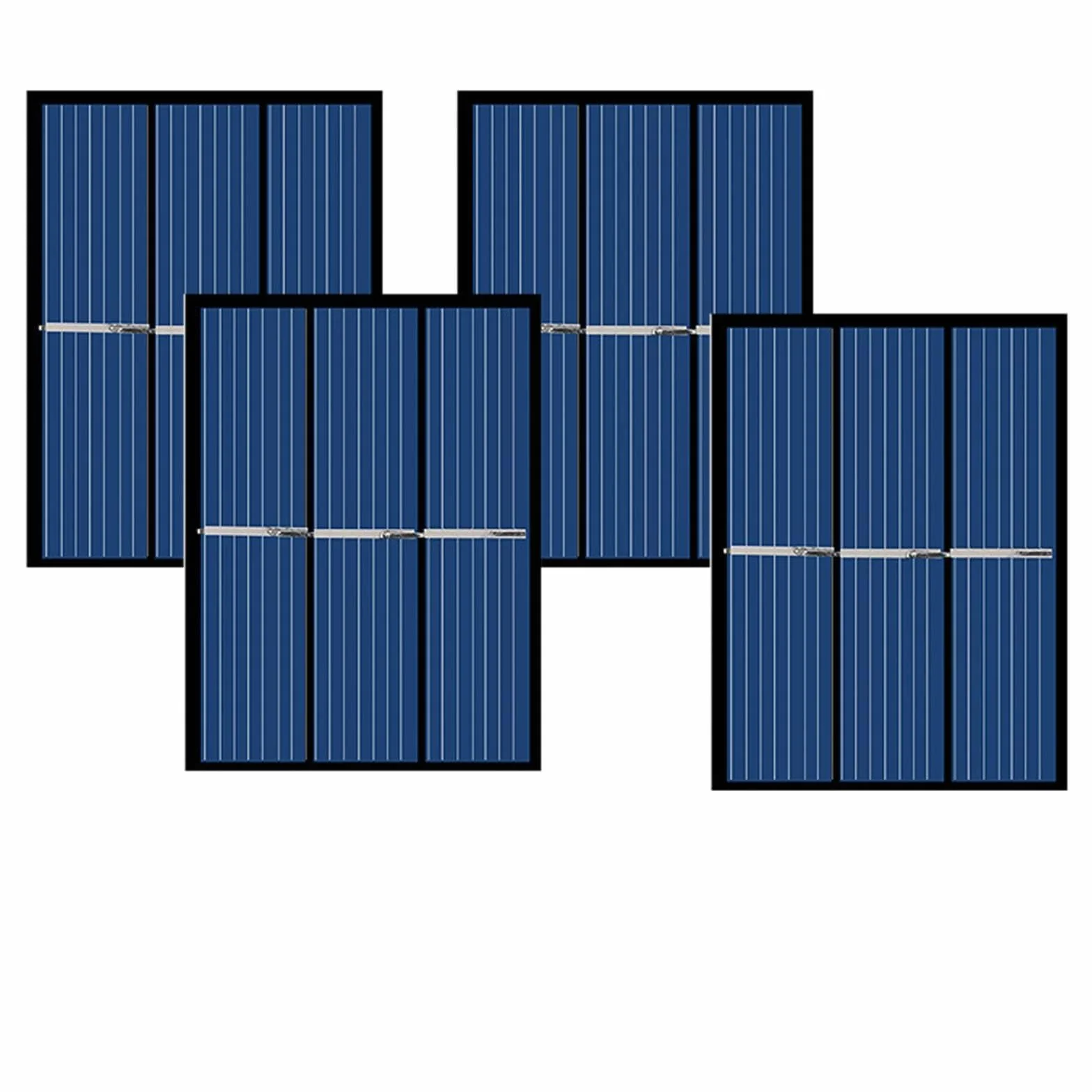 Zestaw modułów solarnych AK6080 4 sztuki z kablem czerwono-czarnym 12V do elektrowni balkonowej
