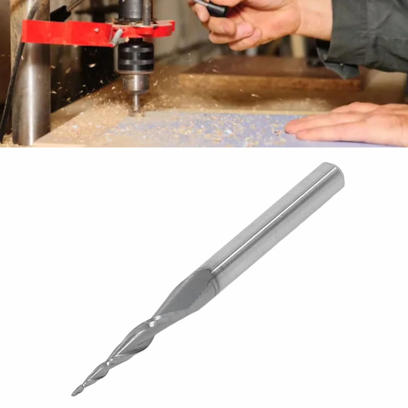 Frez kulowy CNC spiralny stożkowy ze stali wolframowej przedłużony trzpieniowy z węglika spiekanego do drewna aluminiowego