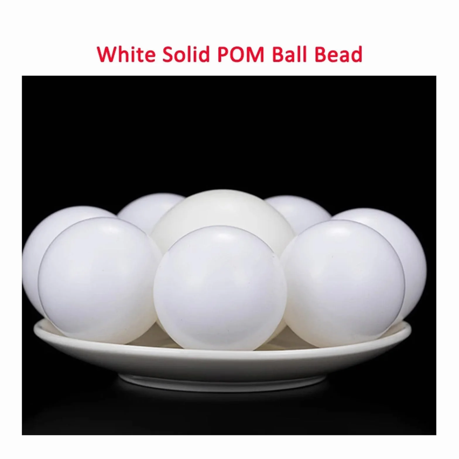 Precision Solid POM Plastic Ball Diameter 2/3/4/4.5/5/6/6.35/6.95/7/8/9/10~50.8mm Bearings Rolling Bead Polyoxymethylene White (Size : 3mm (100pcs))