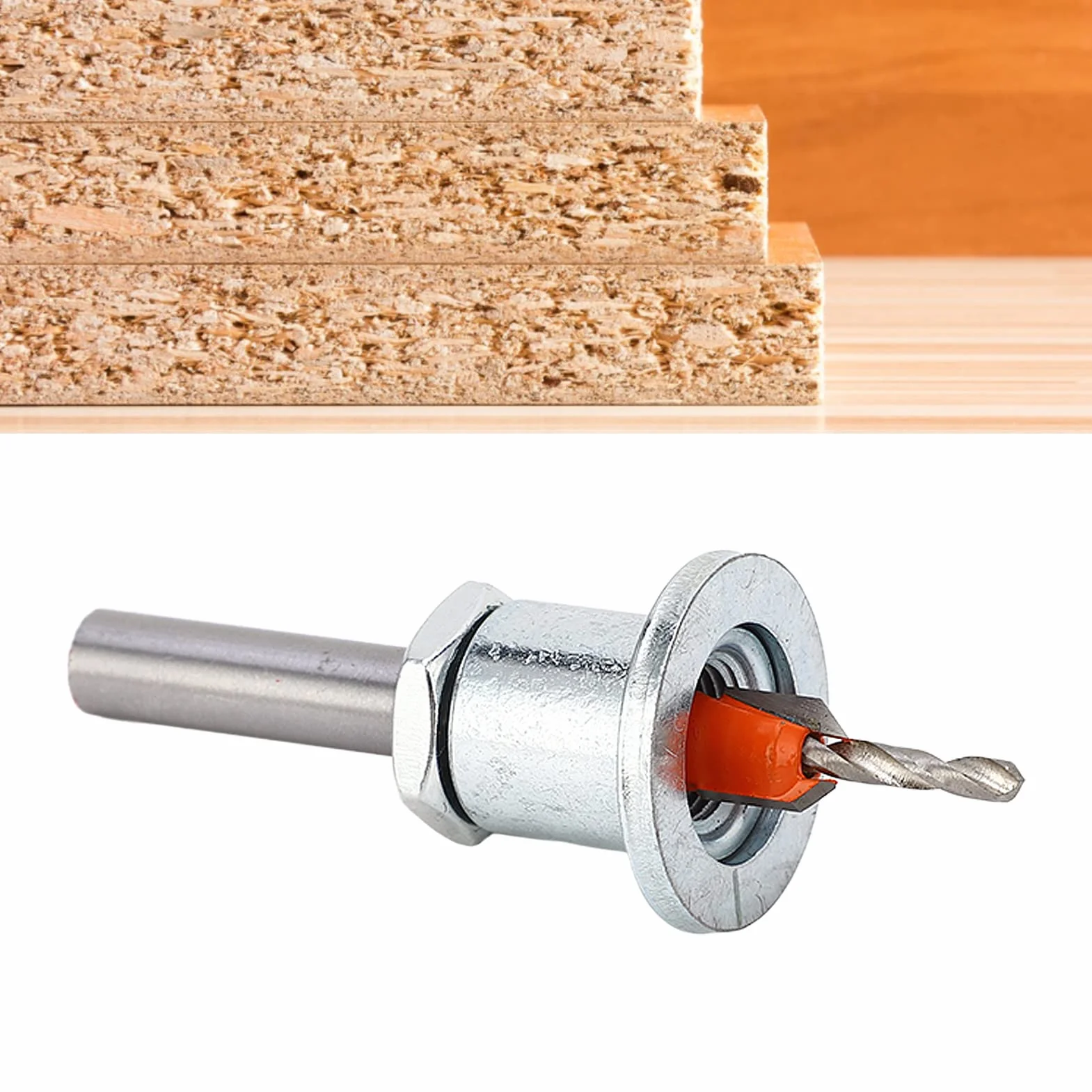 Wiertło pogłębiające, stal stopowa, 3,0 x 8 mm, wiertło stożkowe z okrągłym trzonkiem do drewna, tworzywa sztucznego, miękkiego metalu