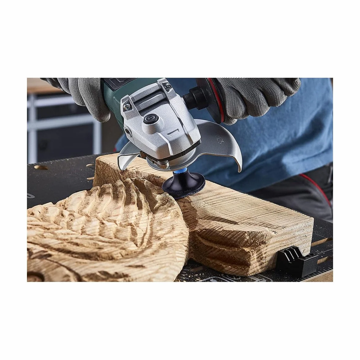 wolfcraft 8 nakładek szlifierskich z trzpieniem, Ø 50 mm I 5608000 I Akcesoria do talerza szlifierskiego do szlifierek kątowych