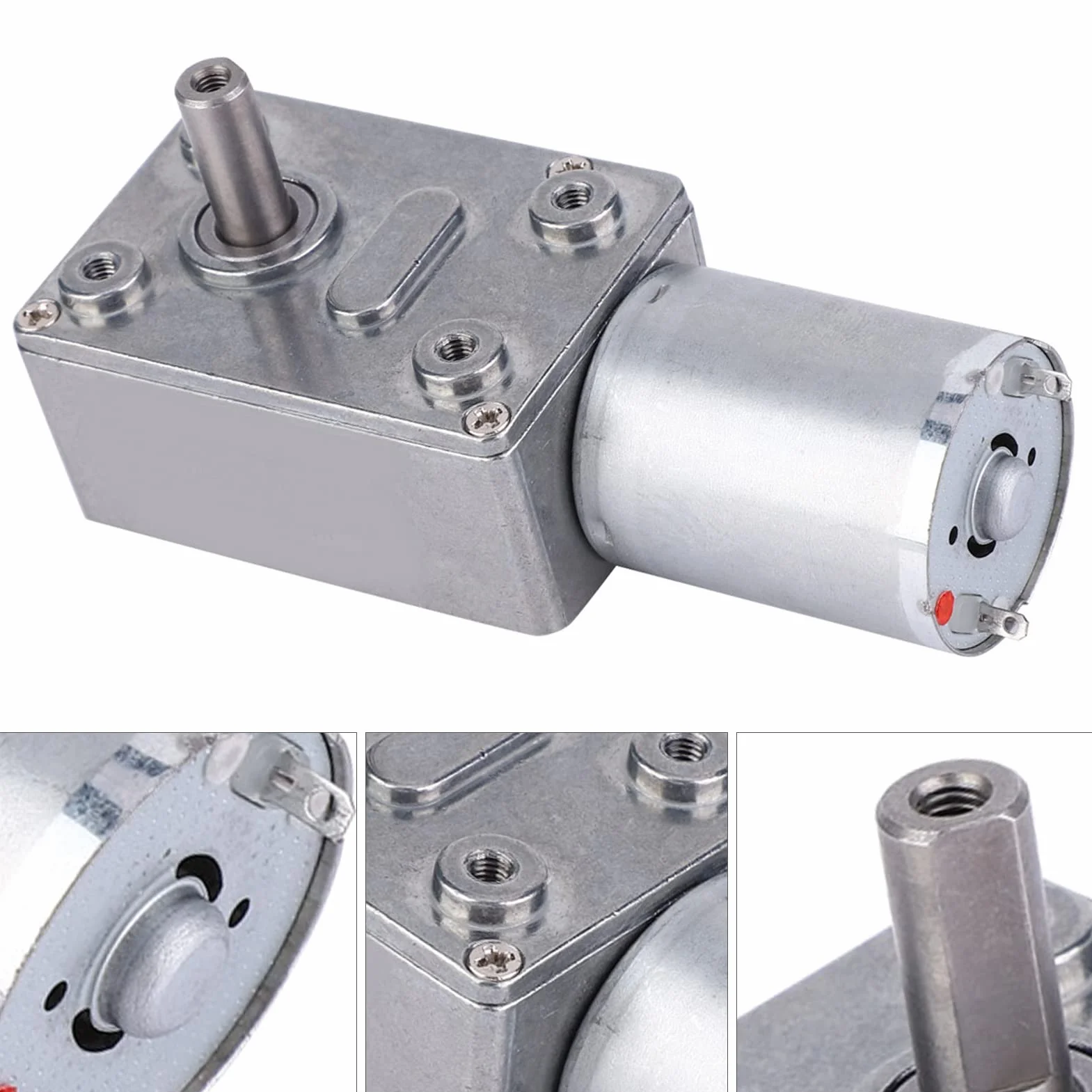 DC 24V 5-150 Obr/Min Duży Silnik Z Przekładnią Ślimakową, Mikro Silnik DC z Redukcją Prędkości, Całkowicie Metalowa Przekładnia, Wielofunkcyjny Silnik Elektryczny do Przemysłu (10 Obr/Min)