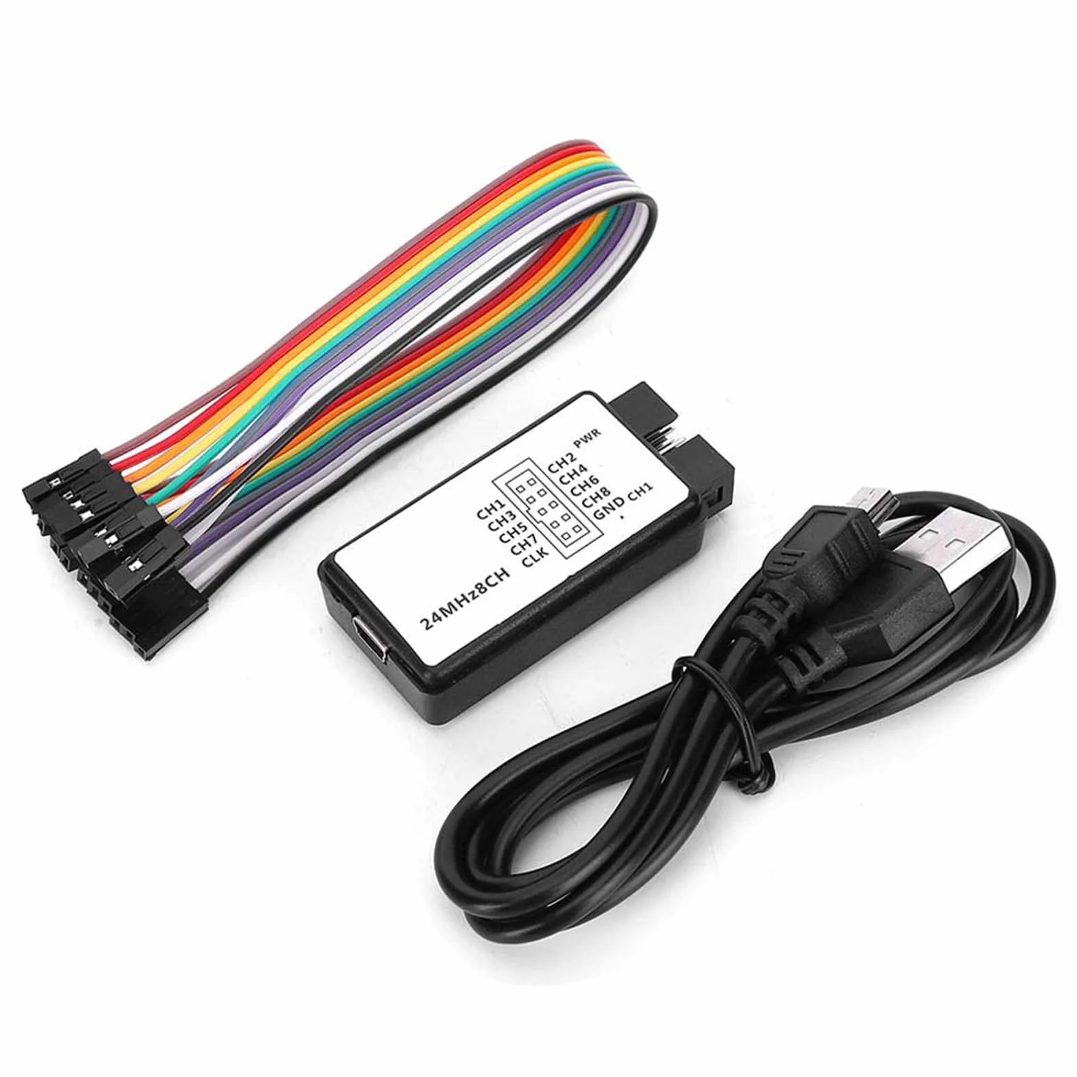 Zestaw Analizatorów Stanów Logicznych USB Mini Cyfrowy Kieszonkowy DSlogic Plus 8-kanałowa pamięć Wejściowa 24 MHz
