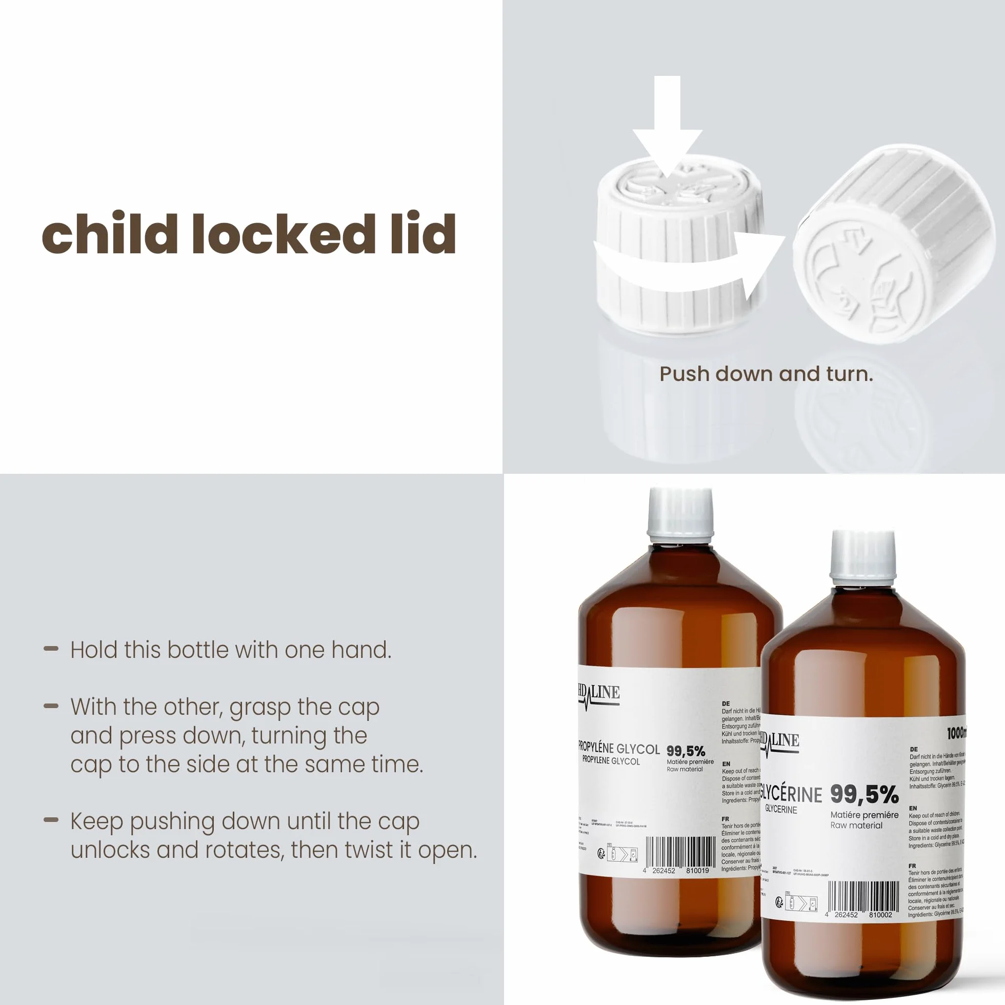 Hd-Line E422 Gliceryna, Przezroczysty, 1000 ml