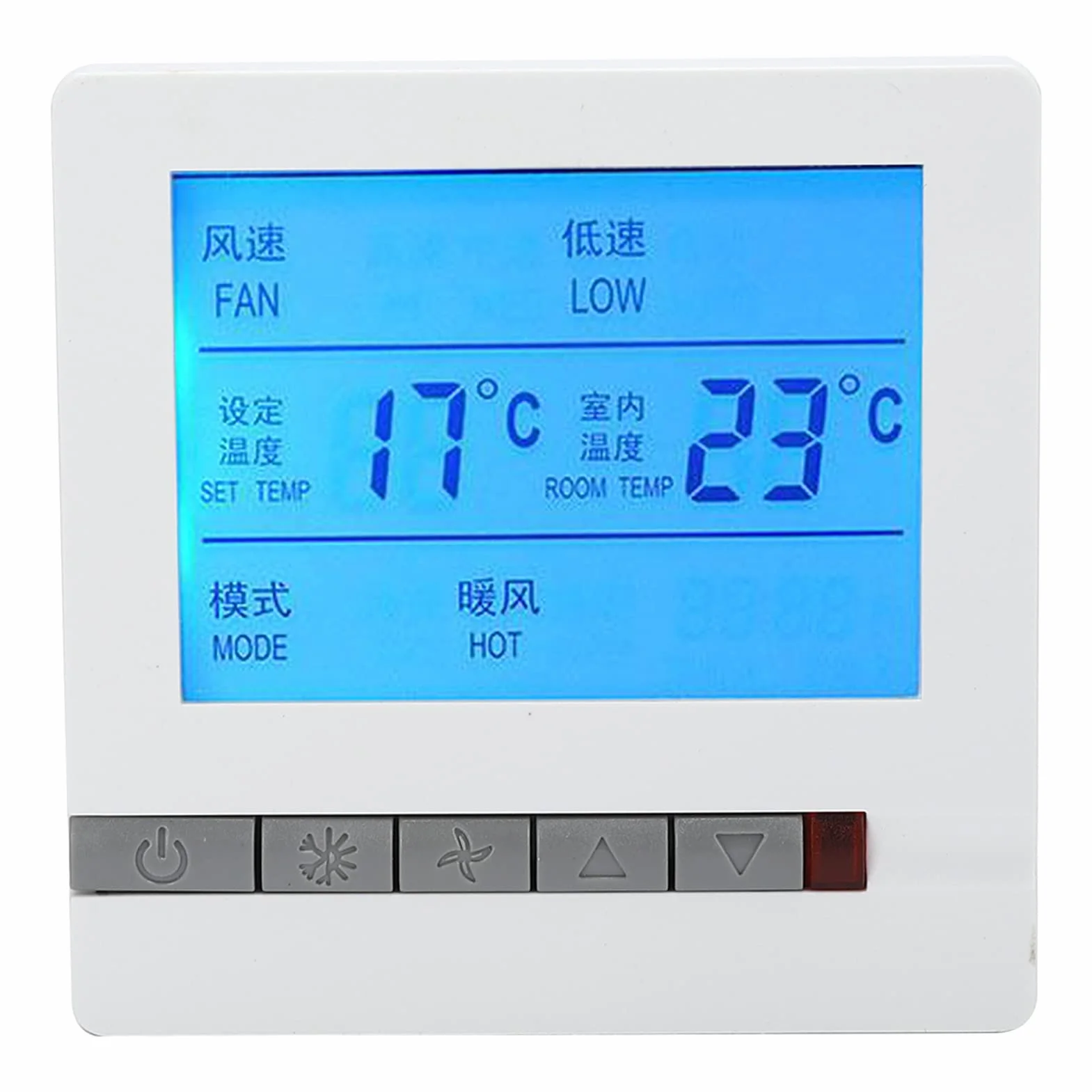Cyfrowy Termostat Inteligentny Klimatyzator Wyświetlacz Lcd Regulator Temperatury Ac180260V Funkcja Zdalnego Sterowania Fan-Coil Termostat Klimatyzacji Smart,Termostat