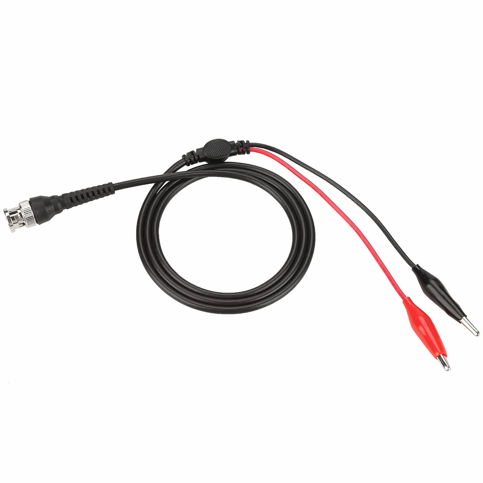 Podwójny Kabel Sondy Testowej z Podwójnym Oscyloskopem ze Złączem BNC Q9 i Klipsami Krokodyli - Solidny Kabel Koncentryczny 50 Ω do Pomiaru Wideo i Audio - Zestaw 2, Czerwony i
