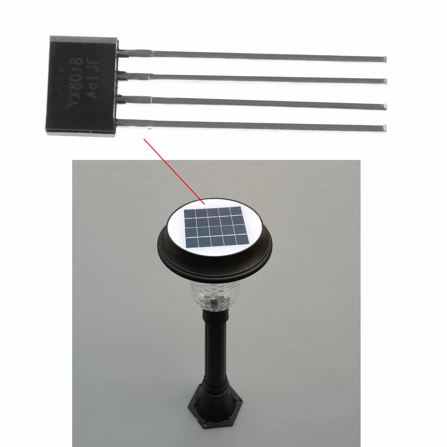 OTOTEC YX8018 Solarny sterownik LED trawnika 1,2 V 30 mA TO-94