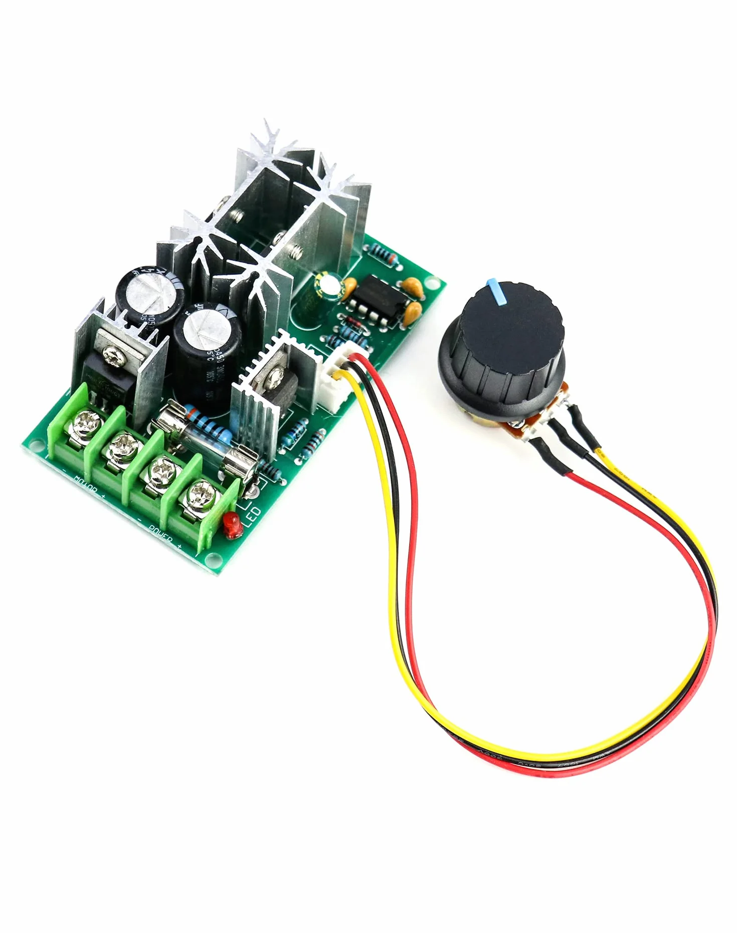 QWORK PWM regulator prędkości silnika DC 12V 24V 36V 48V 20A moduł napędowy