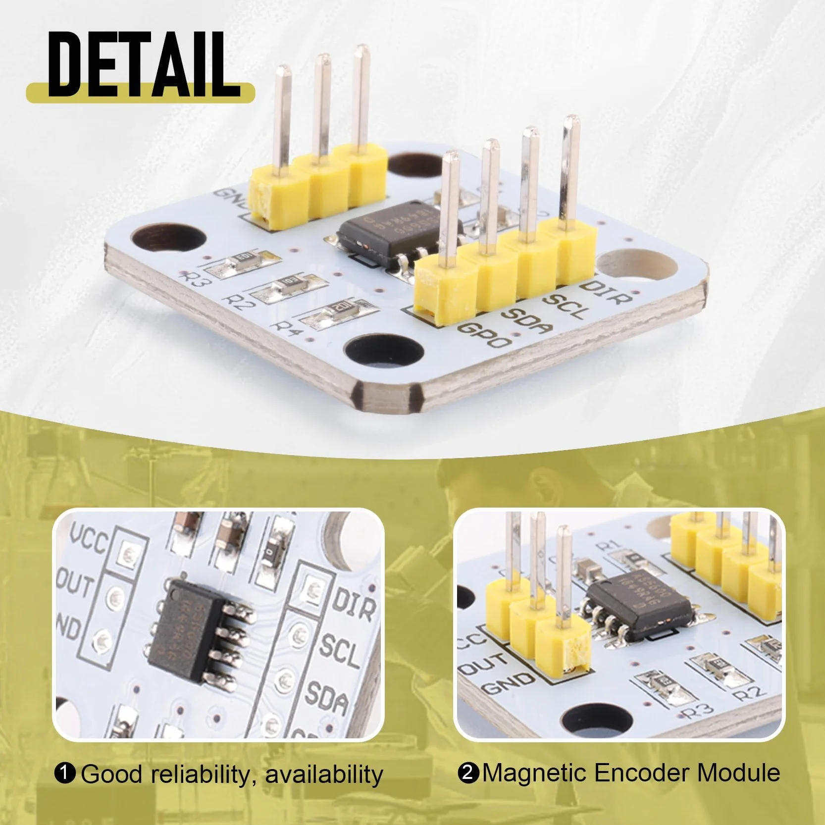 AS5600 Magnetic Encoder 12Bit High Precision Angle Measurement Sensor Module