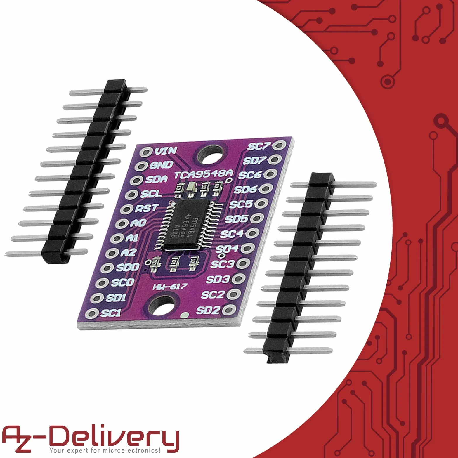 AZDelivery PCA9548A I2C 8-kanałowy multiplekser kompatybilny z Arduino
