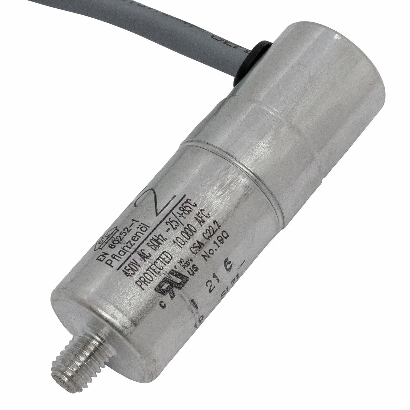 Lumonic kondensator rozruchowy Hydra MKP-500 2-C [wraz z przewodem 40cm] | kondensator silnikowy 2µF 470V 25x75mm I kondensator z wysokiej jakosci met