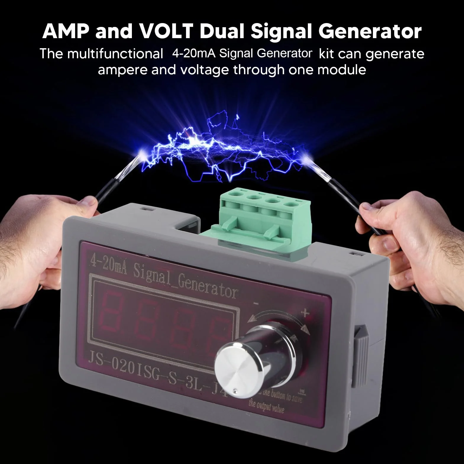Generator Sygnału 4-20mA Napięcie Prądu Symulator Analogowy 4-cyfrowy Wyświetlacz DROK Regulowany Generator Sygnału do Debugowania Panelu PLC