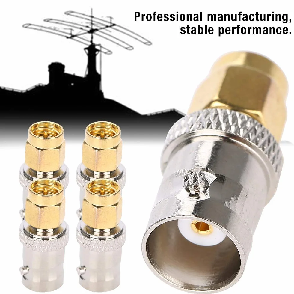 Sma Męski na Bnc żeński Bnc Sma Adapter Rf Mosiądz 5 Sztuk Całkowicie Miedziany Adapter Częstotliwości Radiowej Sma Bnc Adapter Rf Sma Męski Wtyk na Bnc żeńskie Gniazdo