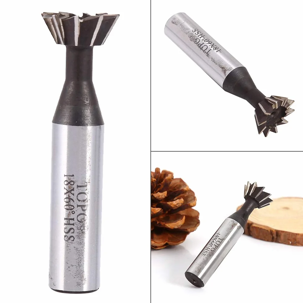 Nikou Frez trzpieniowy – jaskółczy ogon 16 mm frez trzpieniowy, 60° HSS, prostolinijny ogon, frez trzpieniowy, wiertło CNC