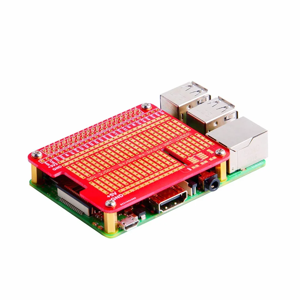 GeeekPi 4 x prototype Breakout DIY zestaw tarcz do płytek drukowanych do Raspberry Pi 4B i Raspberry Pi 3 2 B+ A+ (czarny)
