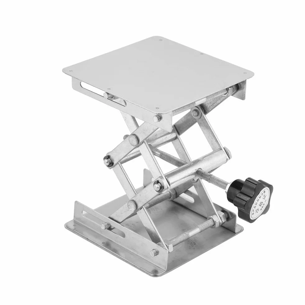 Podnośnik Laboratoryjny ze Stali Nierdzewnej 100 x 100 mm Platforma Podnosząca Stojak Nożycowy