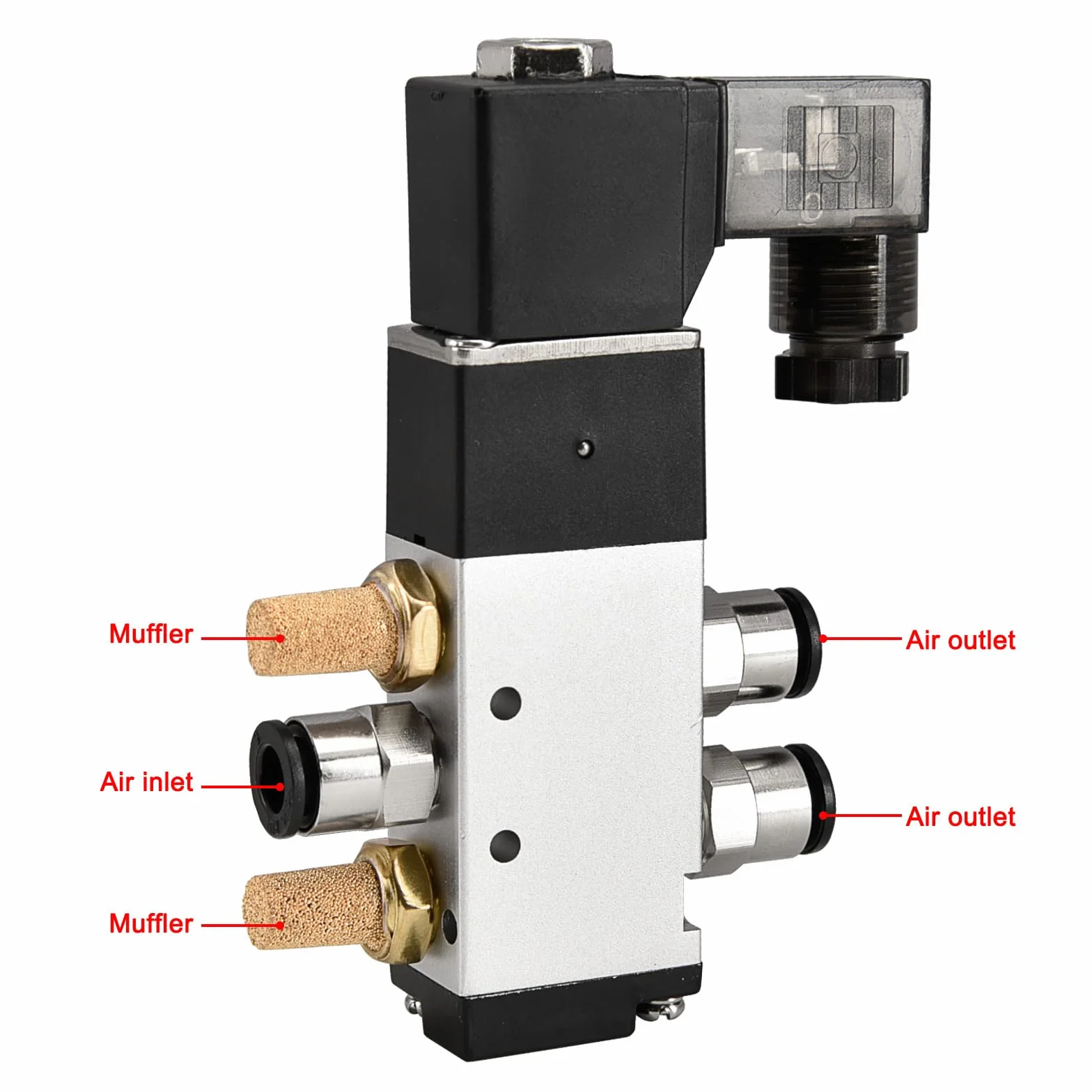 Heschen Elektryczny zawór elektromagnetyczny 4V110-06 24VDC PT1/8 5-drożny 2-pozycyjny