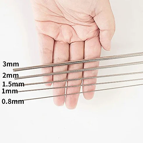 Drut sprężynowy ze stali nierdzewnej 50 cm 0,2-3 mm 20 szt.