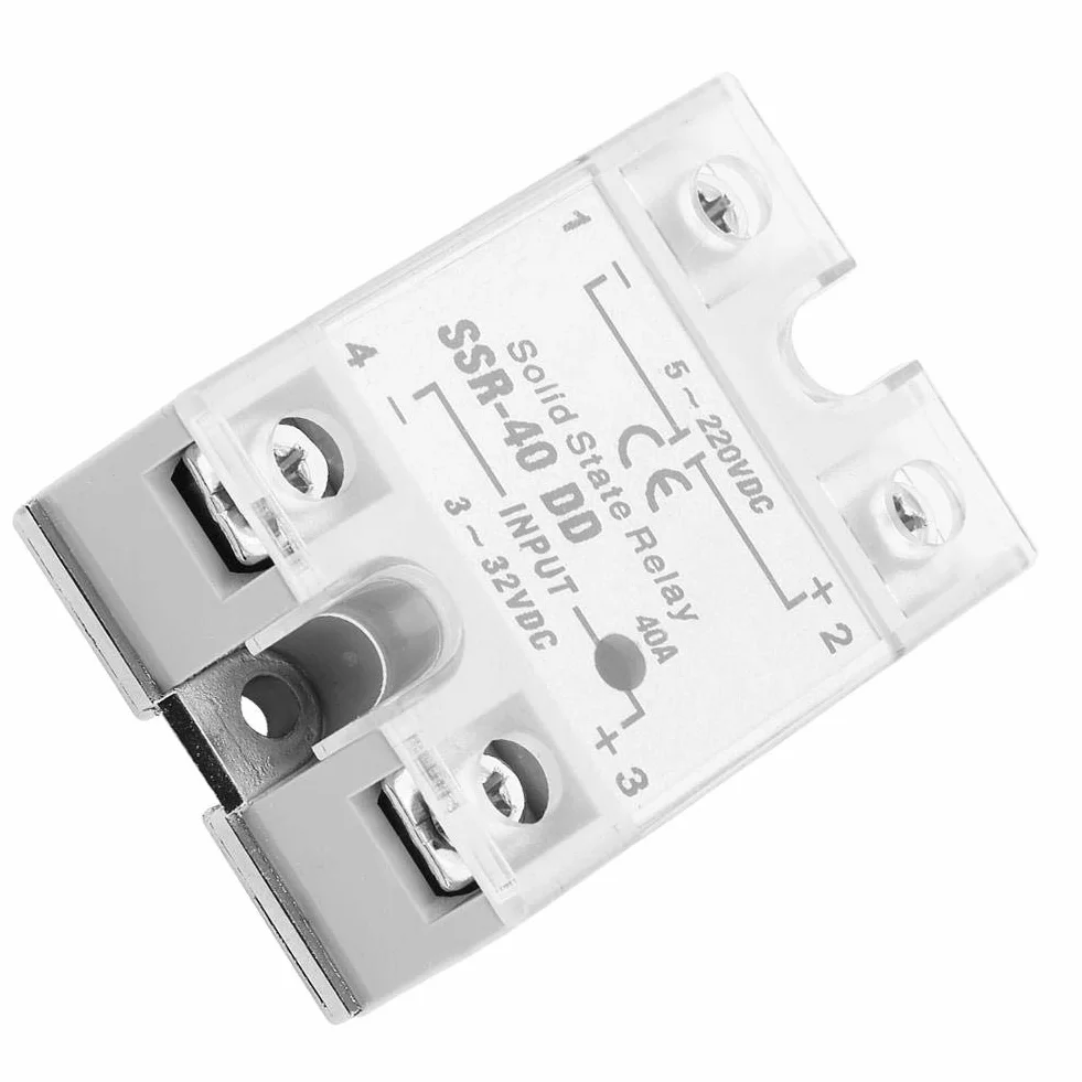Halbleiterrelais SSR-40 DD, 40 A, 5-220 V Gleichstrom Einsetzbar für petrochemische Geräte, Lebensmittelmaschinen, Verpackungsmaschinen und CNC-Werkzeugmaschinen