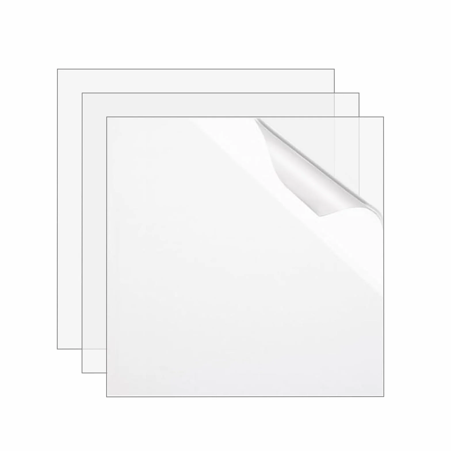 Kwadratowe p?yty ze szk?a akrylowego, 3 mm, 30 x 30 cm, 3 mm, przezroczyste, bezbarwne, do ramek na zdj?cia, malowania, wystawy projektów, ekspozycji sto?owych, 3 szt
