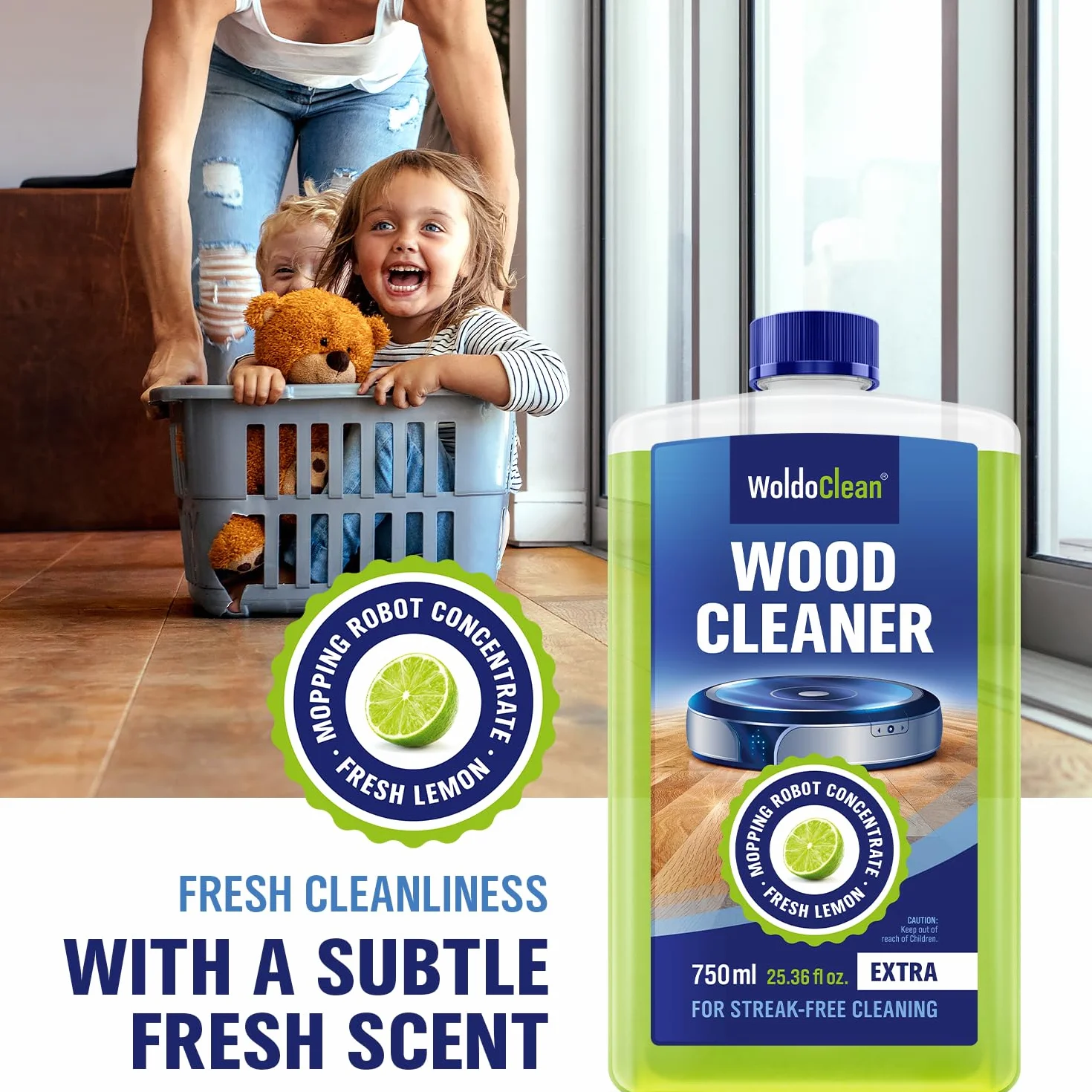 WoldoClean Środek czyszczący do robotów mopujących 750 ml do podłóg drewnianych