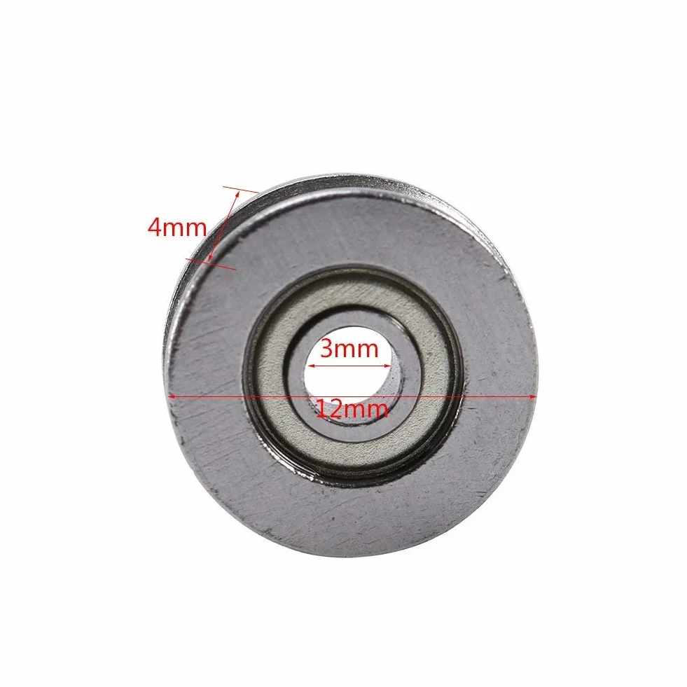 20 sztuk V623ZZ V rolka zwrotna łożyska kulkowe koło pasowe ze stali węglowej koło pasowe 3 x 12 x 4 mm
