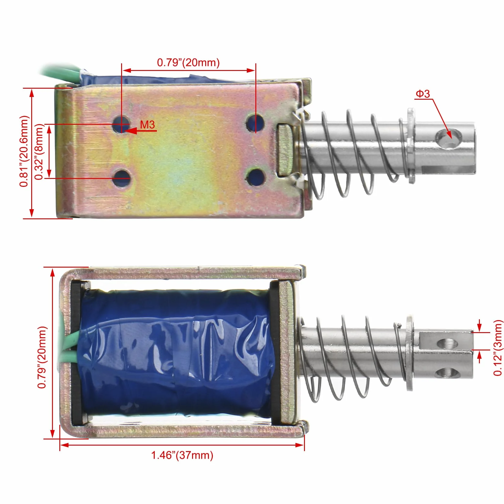 Hechen elektromagnes elektromagnetyczny JF-0837 DC 12 V 1 A 19 N 10 mm pociągnięcie typ otwarta rama