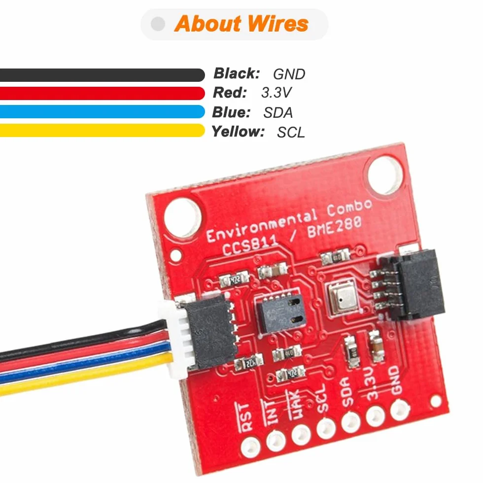 Zestaw kabli Qwiic I2C Stemma QT SparkFun 4-pin SH1.0 JST 12 sztuk