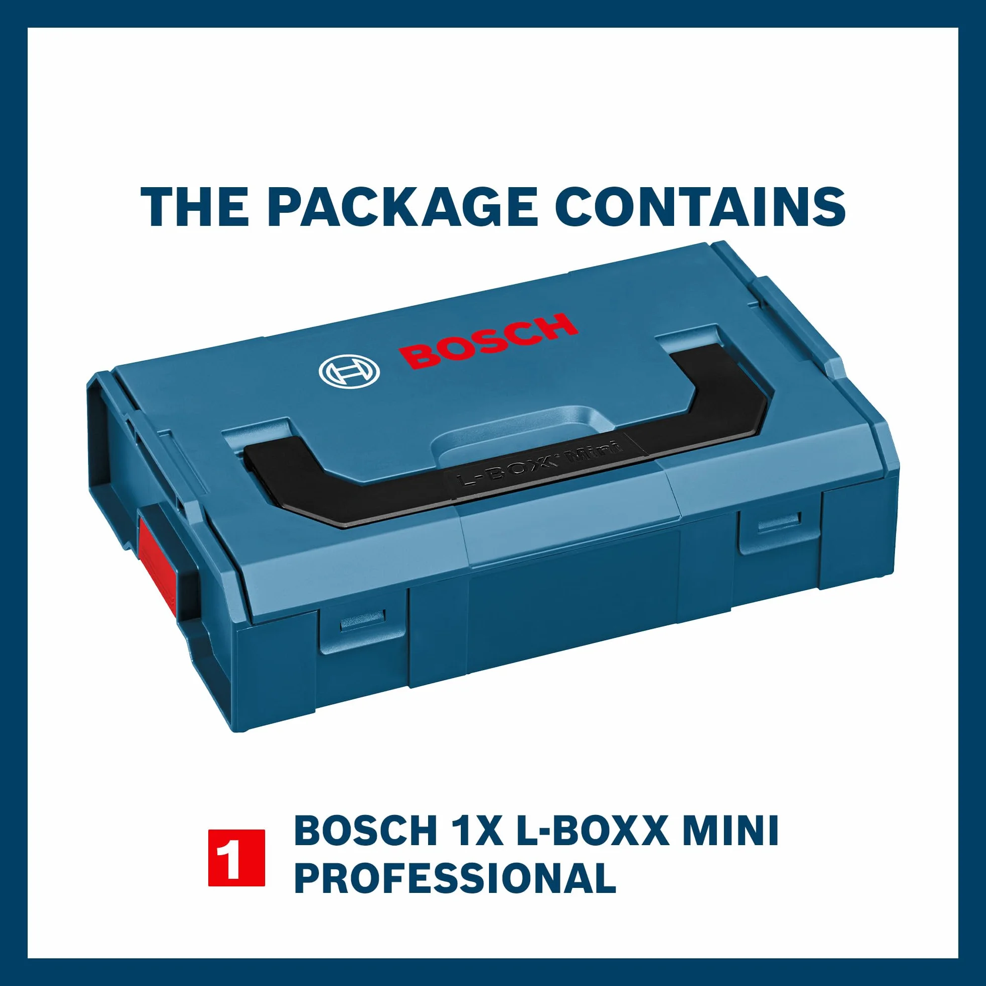 Bosch Professional: walizka L-BOXX Mini (miniwersja walizki L-BOXX, należąca do systemu Mobility, wymiary 260 x 155 x 63 mm, 0.3 kg)