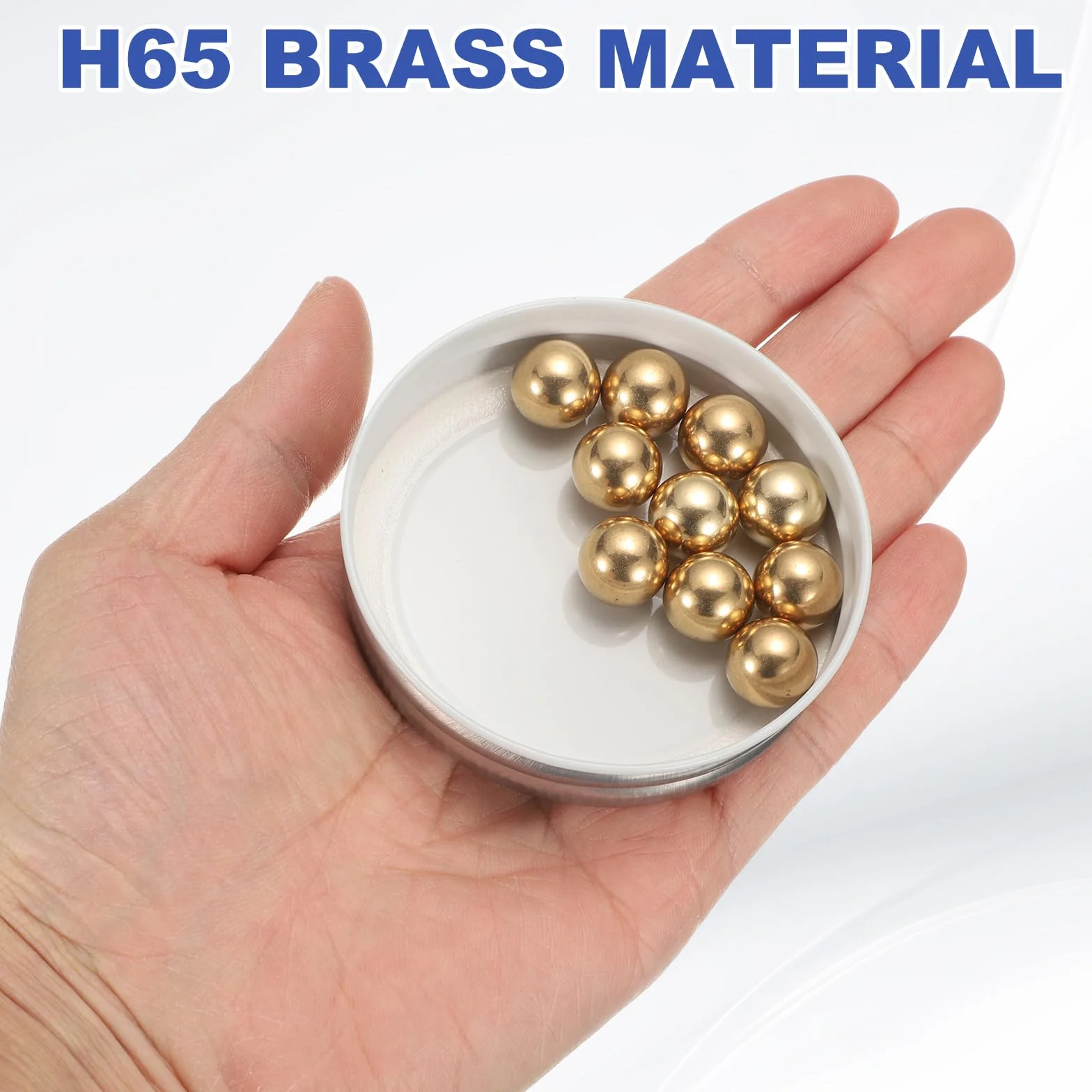 Kulki łożyskowe 1/2" 12,7 mm H65 mosiężne precyzyjne 10 sztuk QUARKZMAN