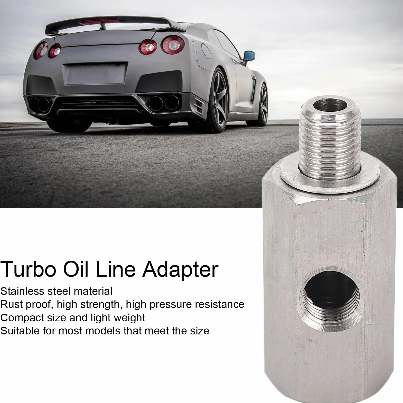 Adapter Czujnika Ciśnienia M10x1.0 ze Stali Nierdzewnej do Adaptera M10 Turbo Supply Złącze Zasilania Olejem montaż dla Większości Modeli