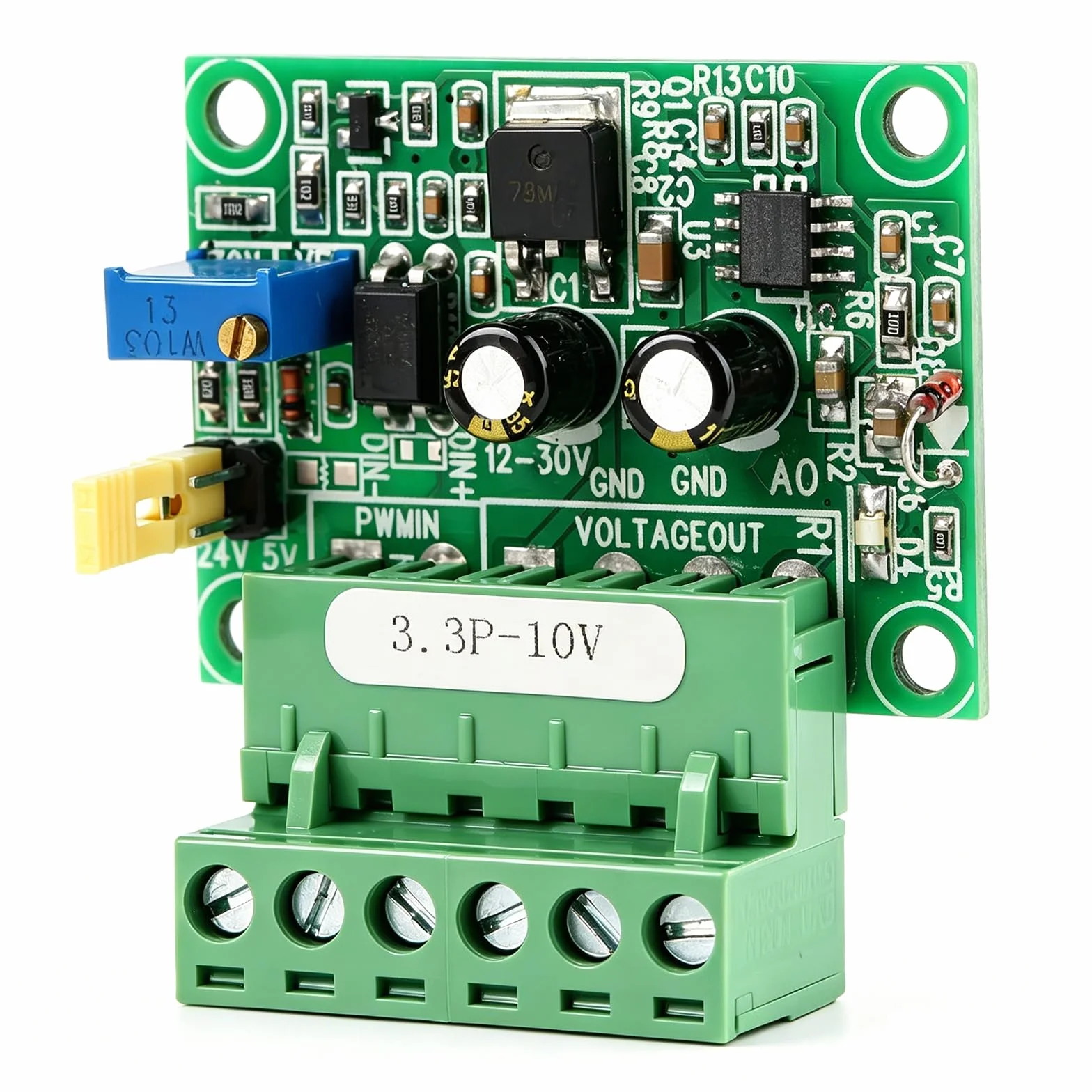 Konwerter Sygnału PWM na Napięcie 0-10V, Moduł PLC D/A, 0-100% 1-3kHz, Do Regulacji Prędkości Silnika