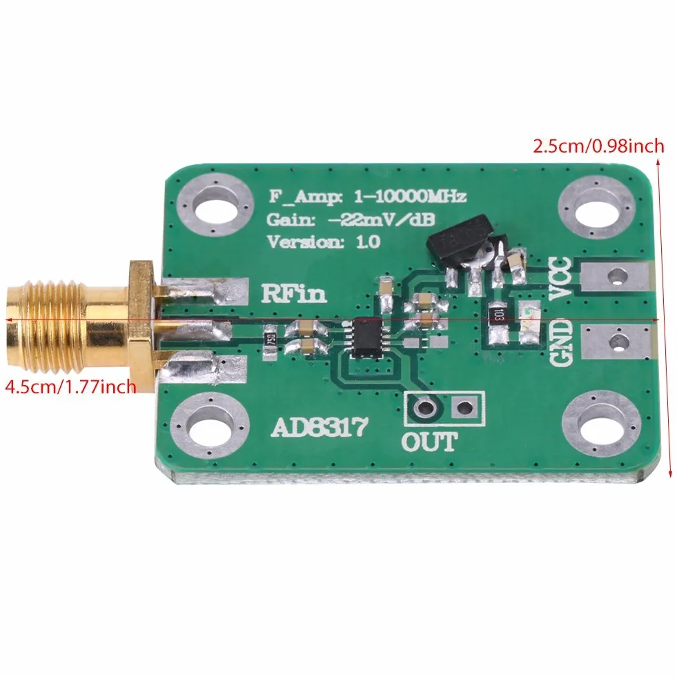 1M do 10000MHz AD8317 RF, Miernik Mocy RF AD8318 Miernik Mocy Sygnału Detektor Logarytmiczny Dynamiczne Sterowanie ALC AGC