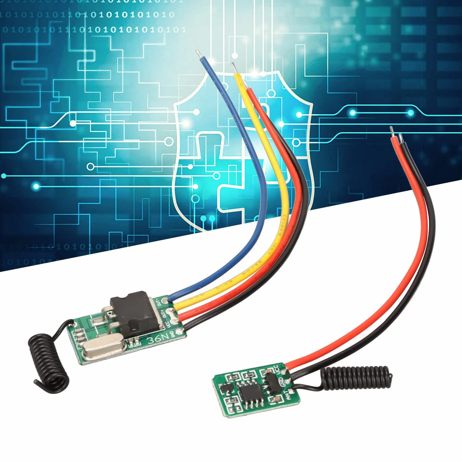 Zestaw Przełączników Zdalnego Sterowania RF 433MHz Odbiornik DC6V-36V Nadajnik DC5V-24V Bezstykowa Płytka PCB