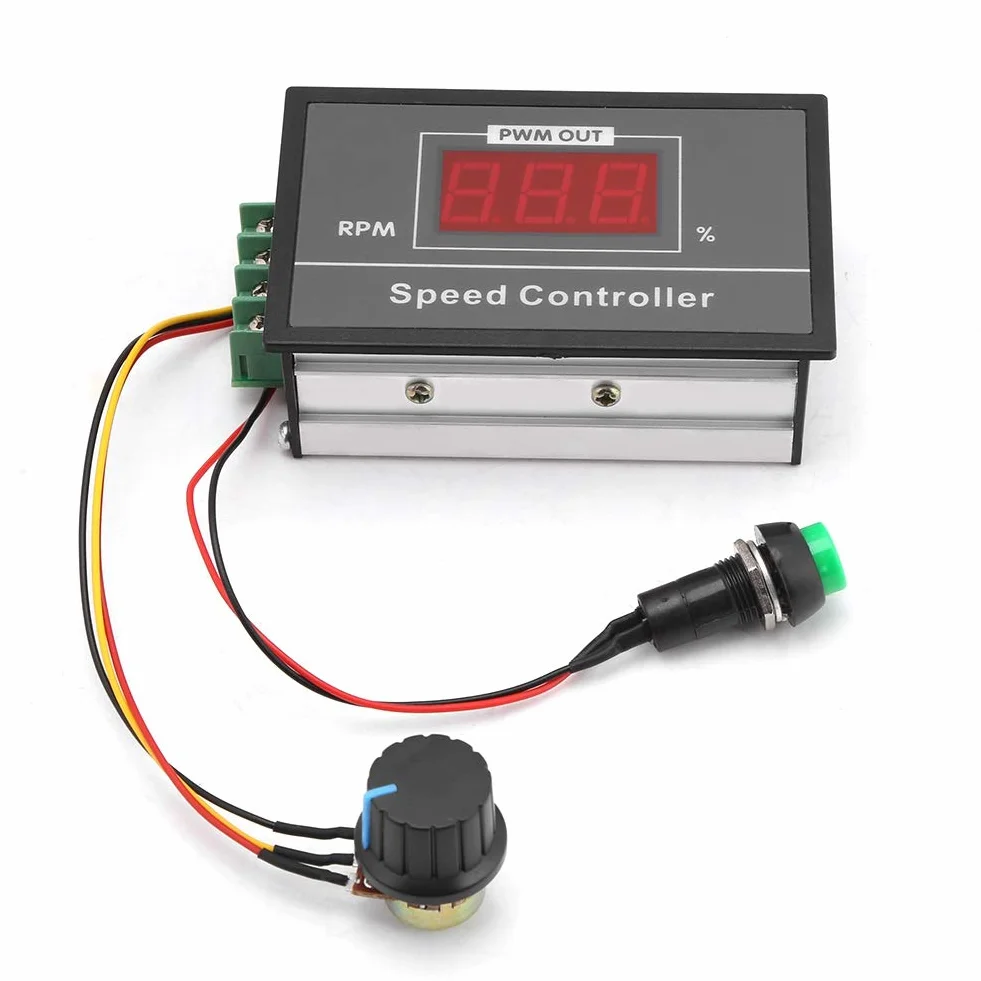 Regulator prędkości silnika DC PWM 6-60V 30A AUTO Przełącznik Stop Start ściemniacz