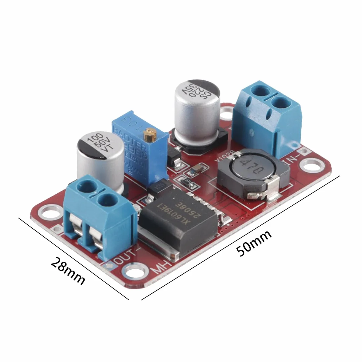 Moduł konwertera Buck-Boost DC-DC XL6019, regulowany regulator napięcia 3-35 V do 5-40 V, 5 A, moduł zasilania podnośnika o wysokiej wydajności