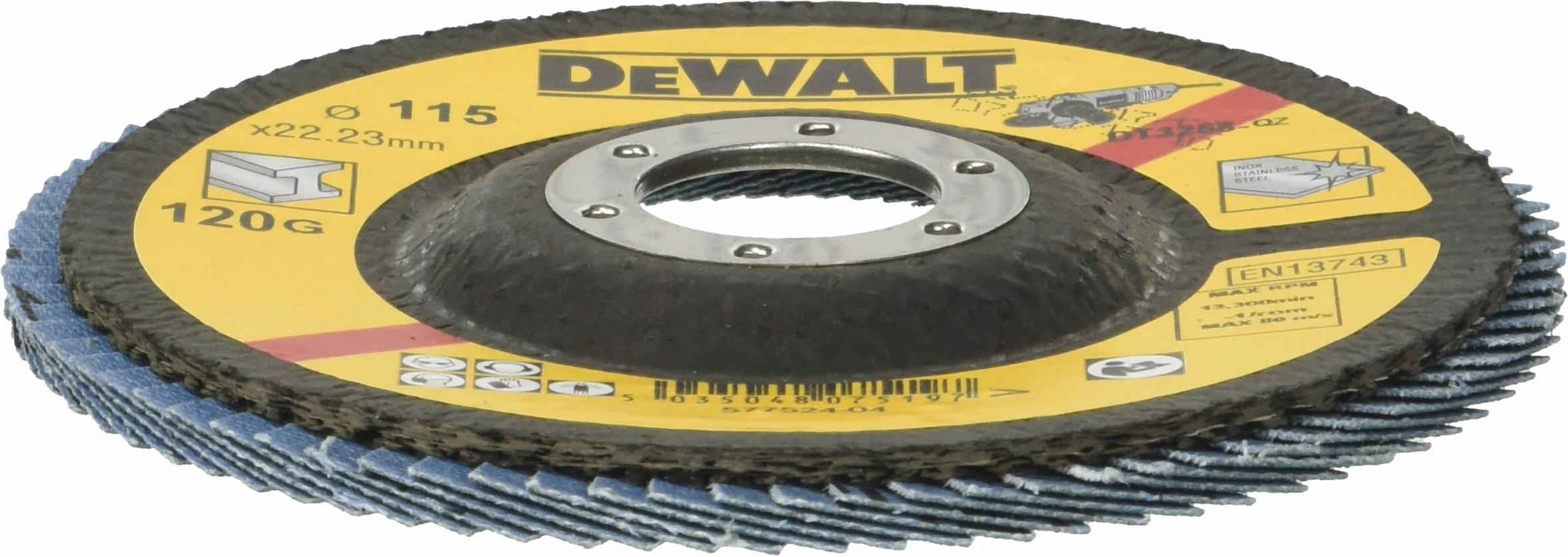 Dewalt DT3258-QZ tarcza szlifierska wachlarzowa 115 mm K120 wygięta