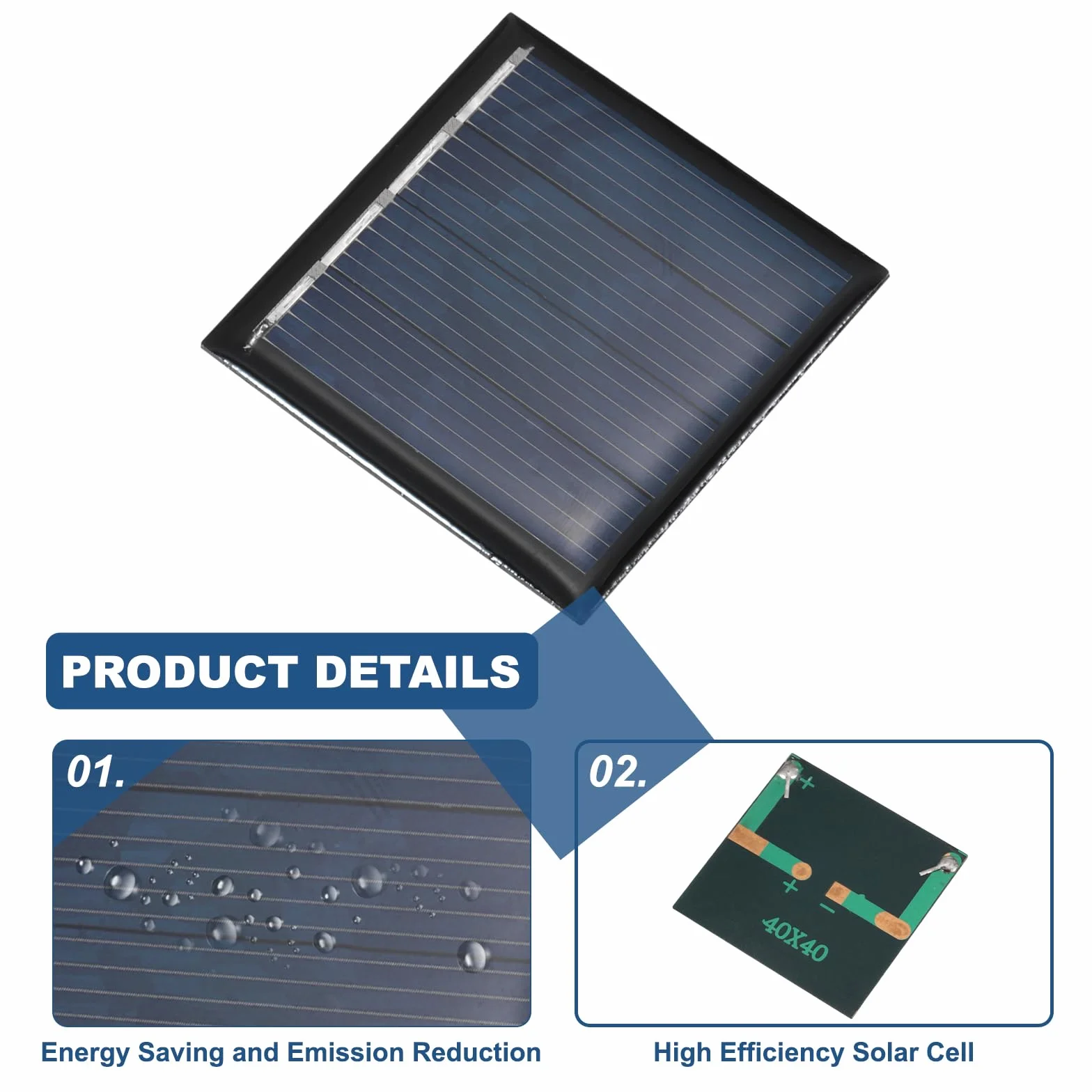 QUARKZMAN 10 sztuk mini modułów solarnych 2 V 0,08 W 0,04 A do ładowania energii słonecznej, małe ogniwa fotowoltaiczne do ładowania, materiały do zabawek elektrycznych, zestawy systemów solarnych