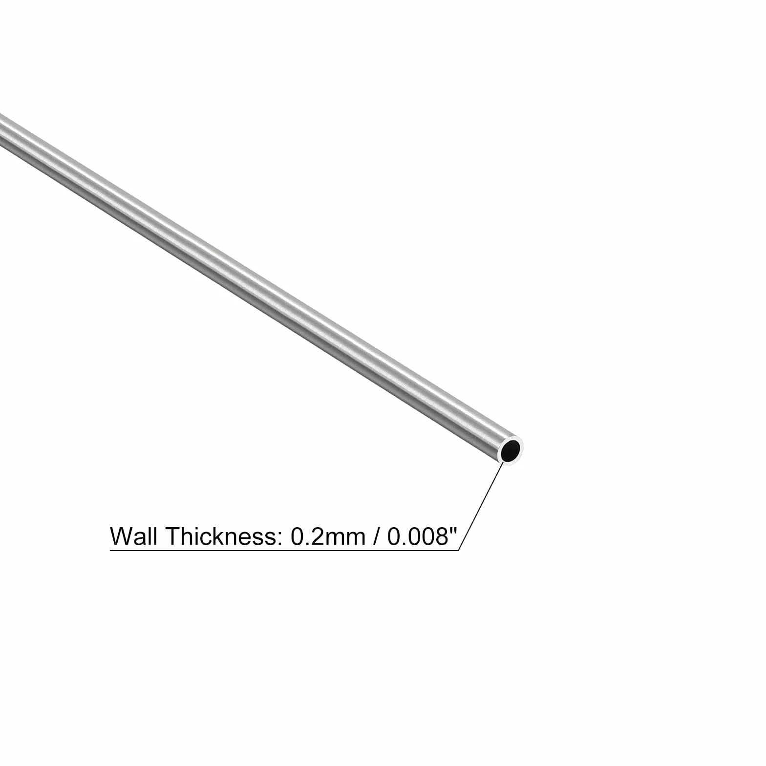 QUARKZMAN 3 szt. rura kapilarna ze stali nierdzewnej 304 OD 2,5 mm x 0,2 mm, 250 mm, rura metalowa, grubość ścianki