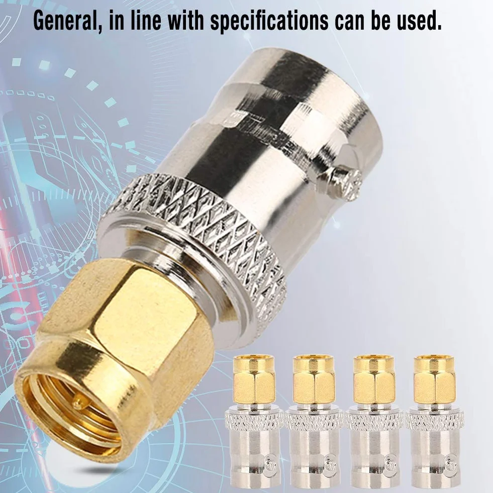 Sma Męski na Bnc żeński Bnc Sma Adapter Rf Mosiądz 5 Sztuk Całkowicie Miedziany Adapter Częstotliwości Radiowej Sma Bnc Adapter Rf Sma Męski Wtyk na Bnc żeńskie Gniazdo