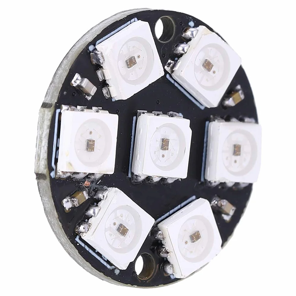 Sterownik LED WS2812 5050 RGB 7bit CJMCU Okrągłe Wbudowane Światło Kolorowe 10 Sztuk