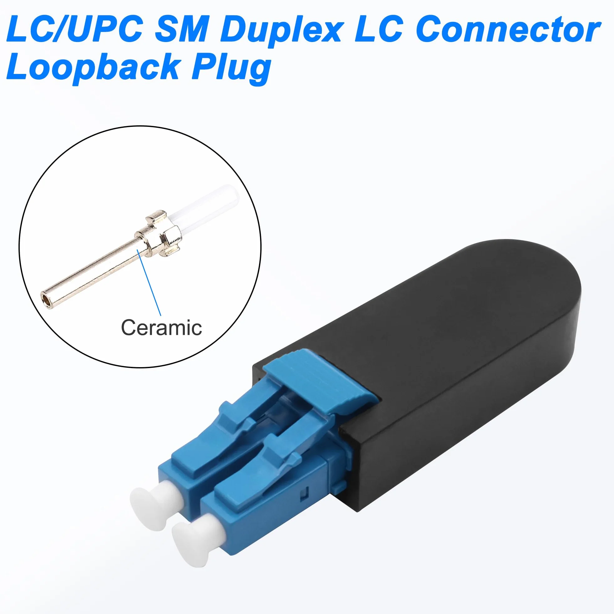 LC/UPC Loopback wtyczka Duplex Singlemode LC 9/125 Tester Connector Standard LWL Signal Test 2 szt