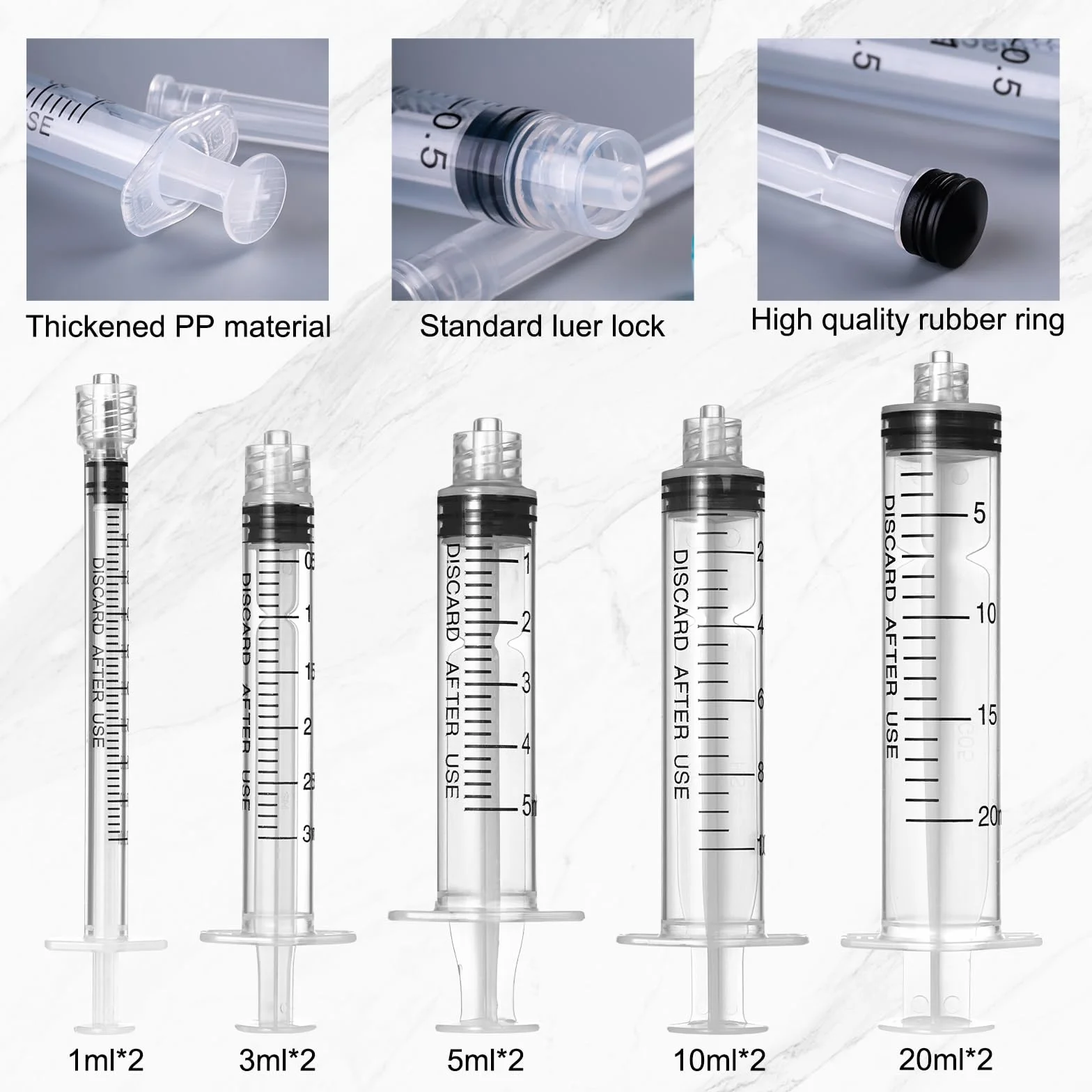 Strzykawka czysta igła i nasadka 1 ml, 3 ml, 5 ml, 10 ml, 20 ml, strzykawki, 14 g, 16 g, 18 g, 20 g, 25 g czyste igły i nasadki strzykawkowe, do pielęgnacji przemysłowej, pomiaru płynów