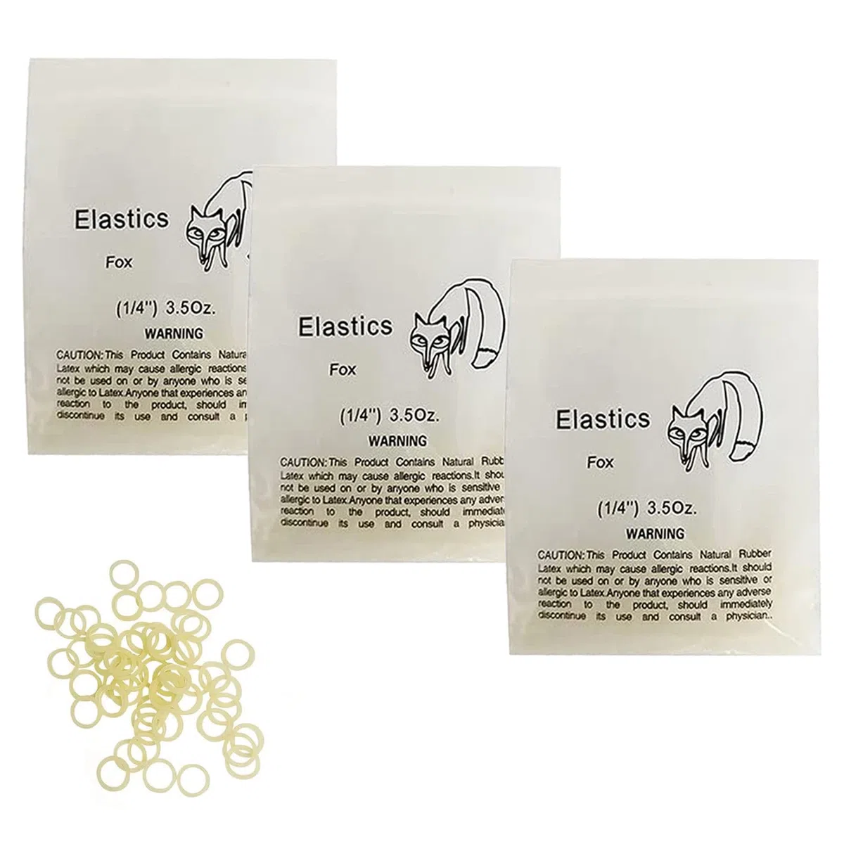 Gumowe gumka ortodontyczne, elastyczne uniwersalne szczeliny stomatologiczne 1/4 przezroczyste, 300 sztuk, rubber band zęby, narzędzie
