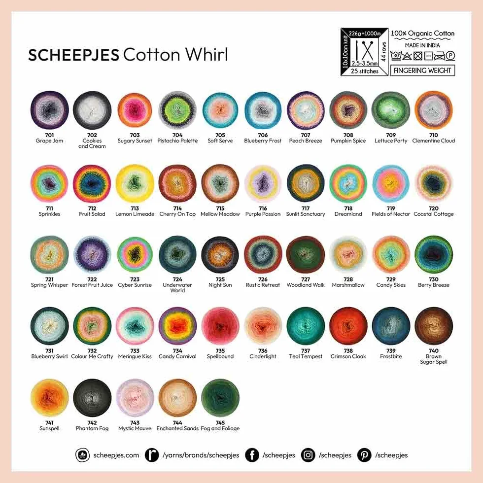 Scheepjes Cotton Whirl 1x1000m - 742 Phantom Fog