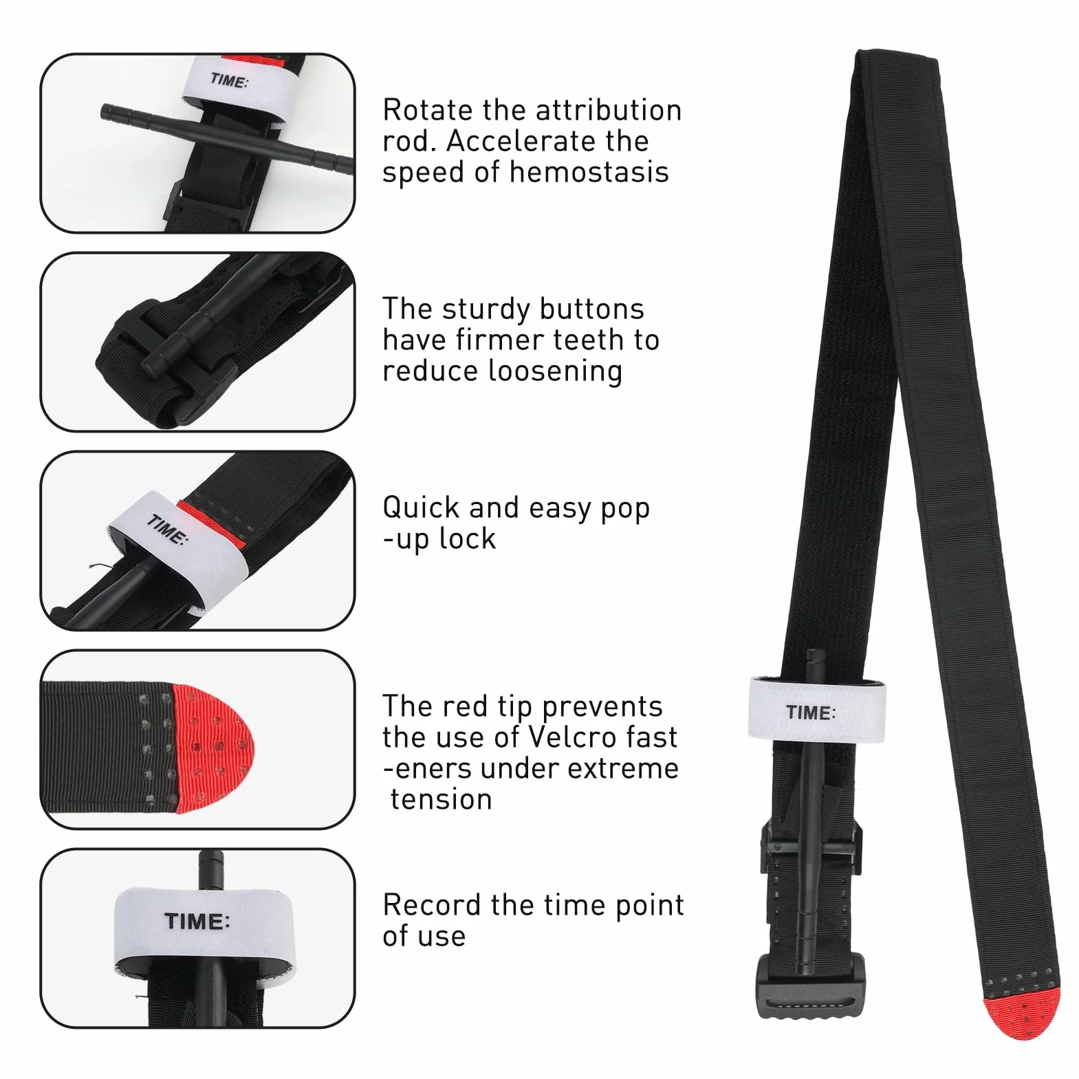 2pcs Garrot Tourniquet Garot À Tourniquet Pour Le Contrôle D'urgence Des Hémorragies Avec Utilisation À Une Main Et Système Réglable, Compact Pour Secours Extérieurs Et Militaires