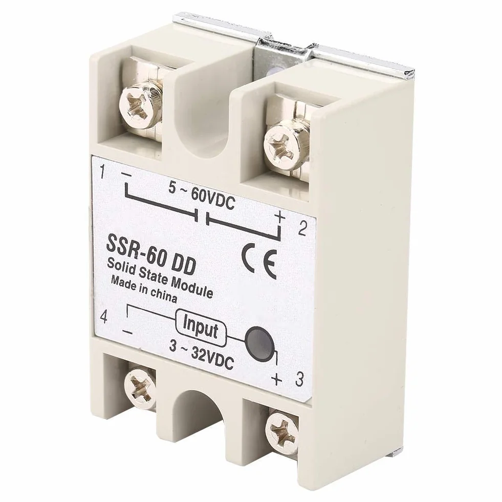 SSR-60DD DC-DC-Halbleiterrelais 60A 3-32VDC bis 5-110VDC Maschinensteuerung