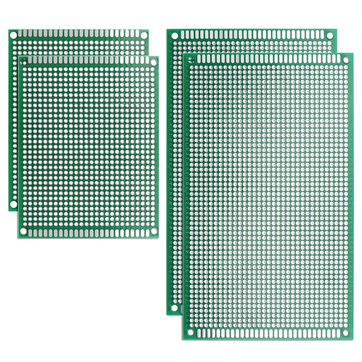 sourcing map 4 szt. dwustronne płytki obwodu drukowanego PCB (2 rozmiary - 7 x 9 9 x 15) płytka prototypowa do samodzielnego lutowania, projektów elektronicznych, test praktyki