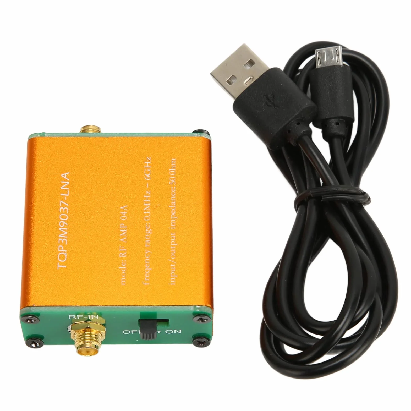 Wzmacniacz LNA 20 dB 0,1 MHz - 6 GHz, moduł przedwzmacniacza mocy z gniazdem SMA do radia FM HF